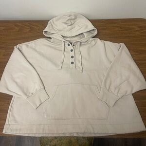 Women's GAP Pale Beige Pullover Hoodie